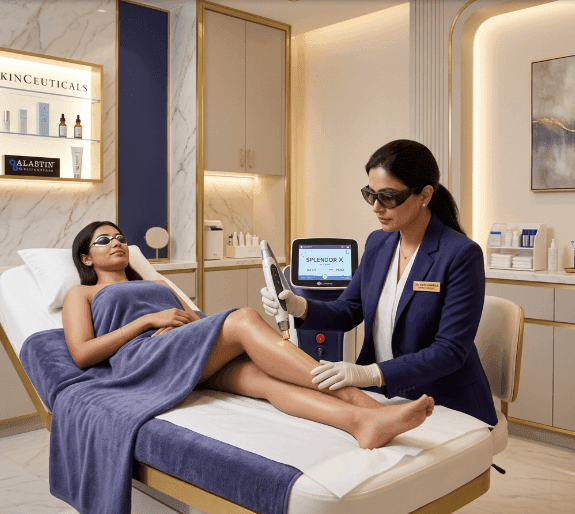 Clinical Laser Hair Removal Treatment